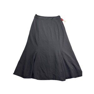 Vintage Y2K J.M. Collection Essentials Black Pleated Trumpet Skirt Size 8 New
